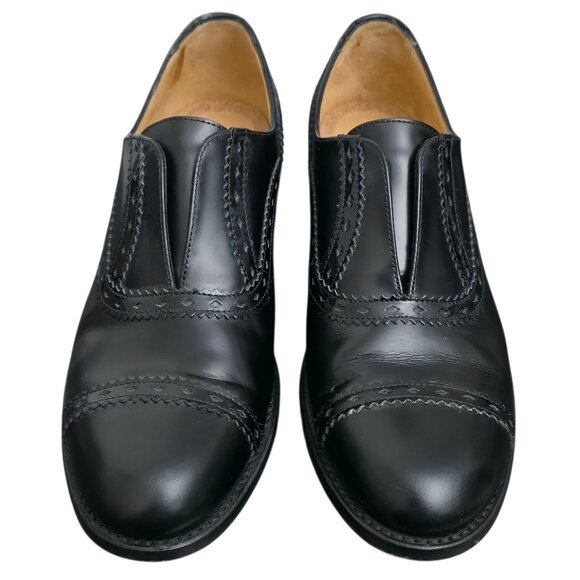 The Office of Angela Scott Ms. Arzner Slip On Black Oxford Leather Loafer EU 39 - Picture 3 of 12